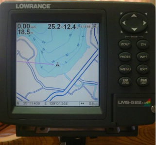 LOWRANCE GPSカラー魚探　レイクトローリング用